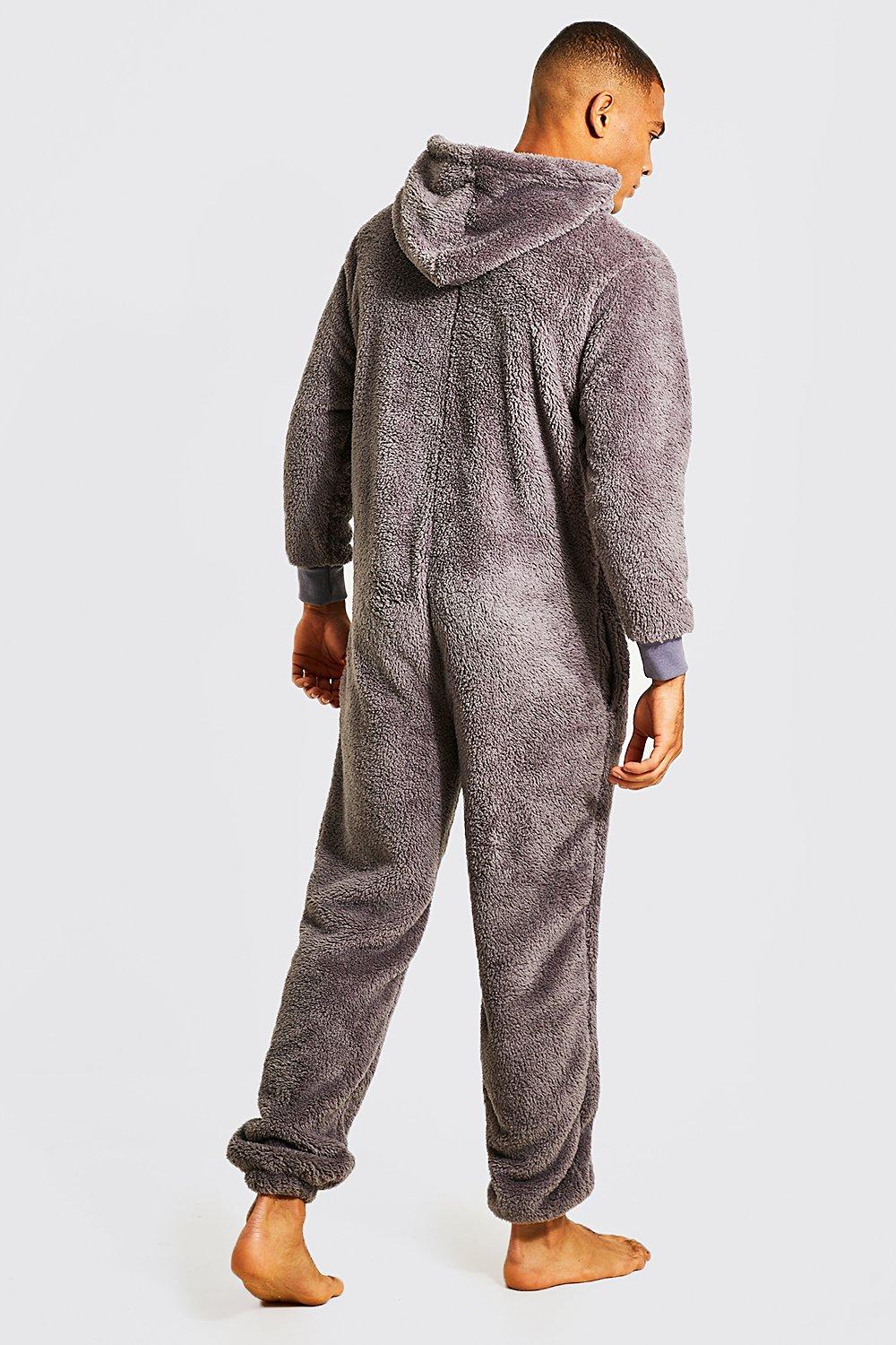 Men s Teddy Onesie Boohoo UK