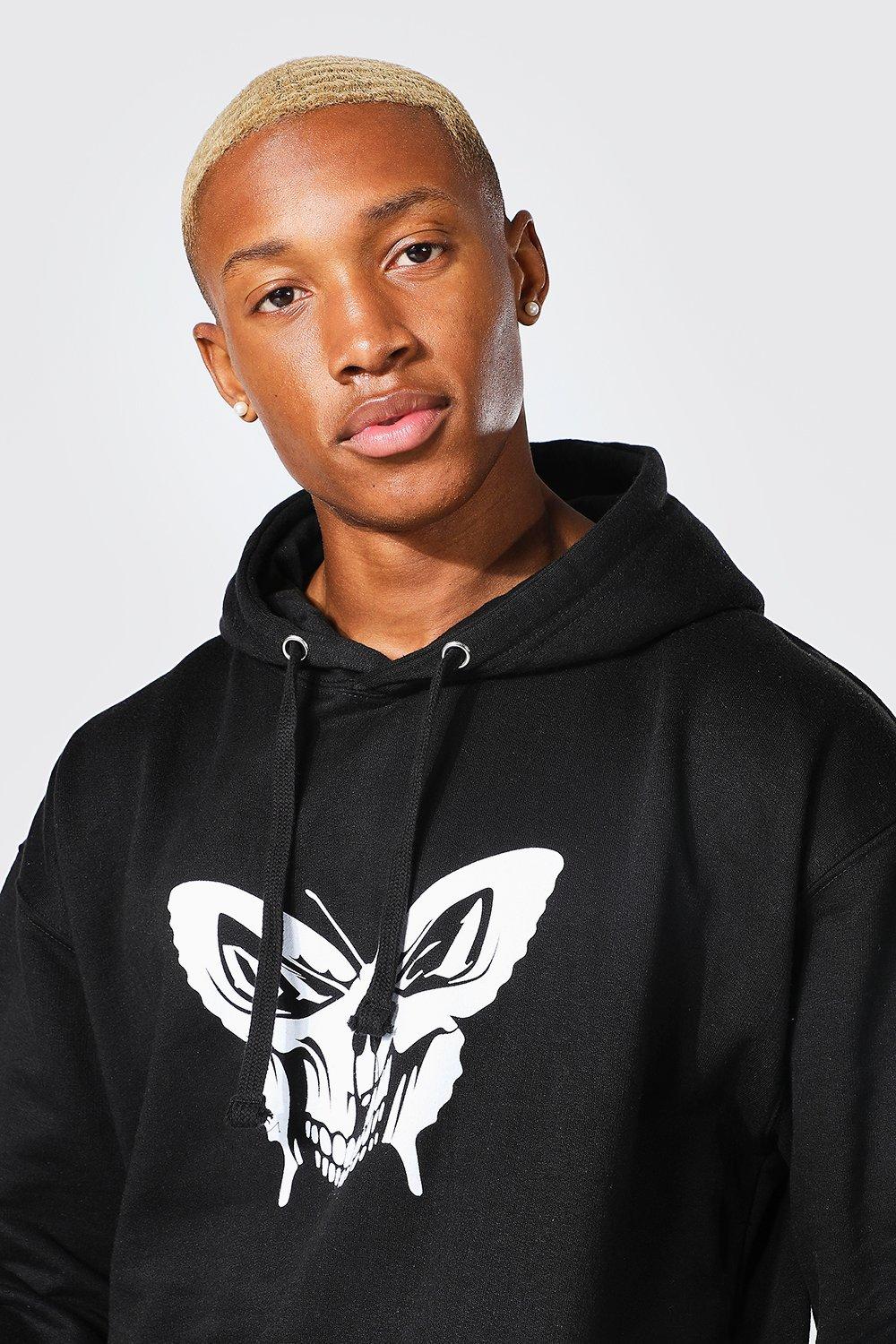 Butterfly cheap skull hoodie