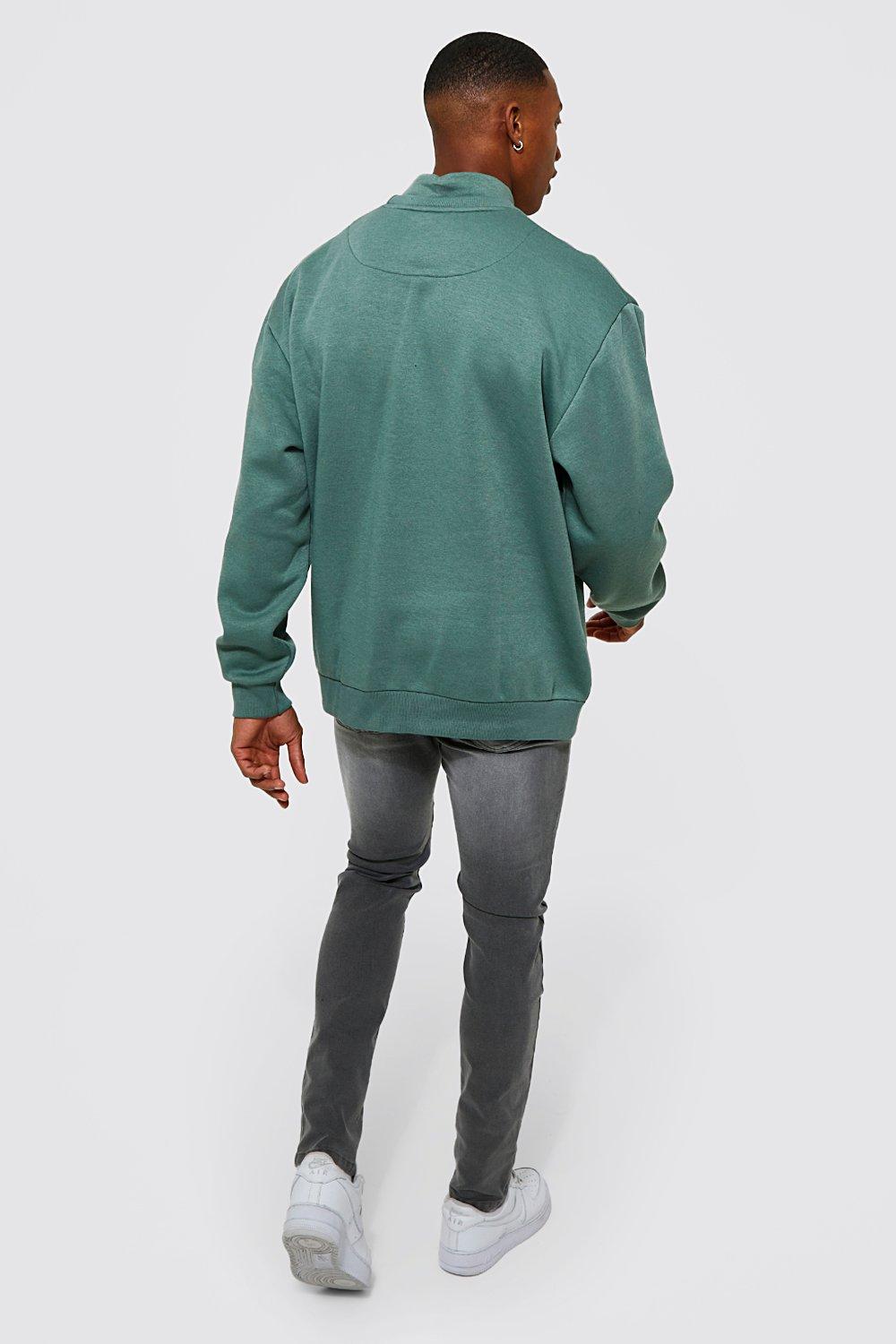 Sudadera Oversized Fit - Verde caqui - Men