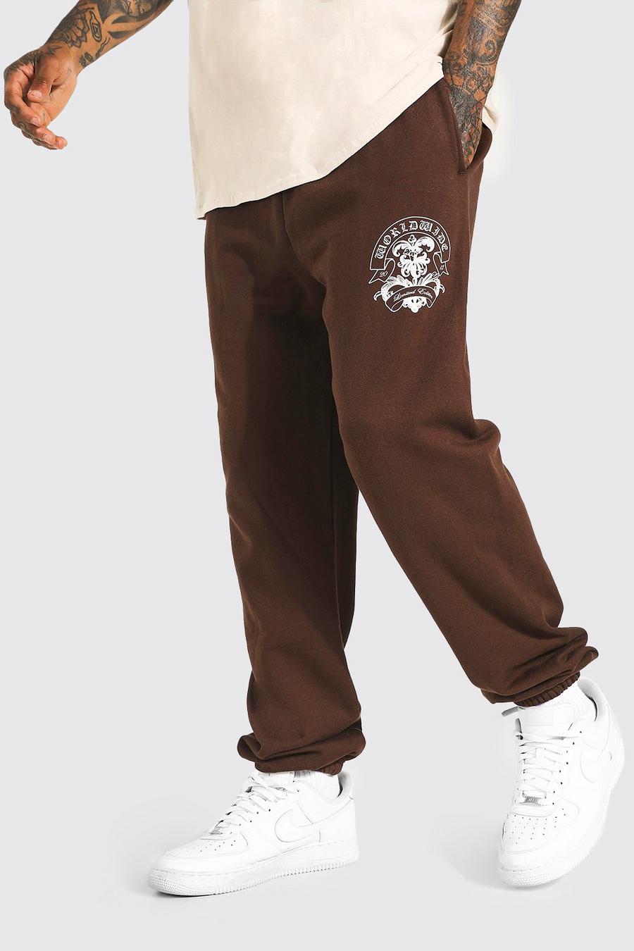 Chocolate Worldwide Joggers med tryck image number 1