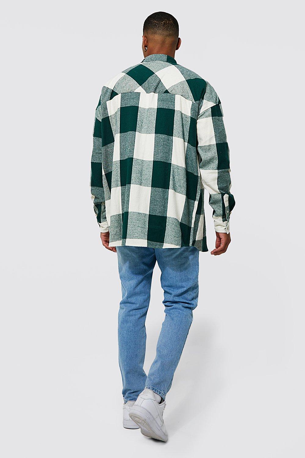 Tall Oversized Buffalo Check Shirt