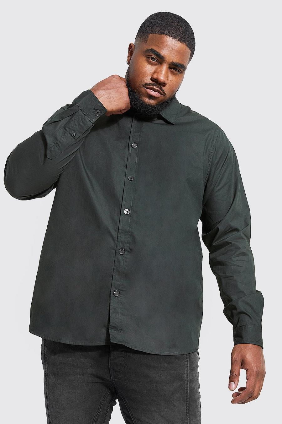Forest Plus Long Sleeve Cotton Poplin Shirt image number 1