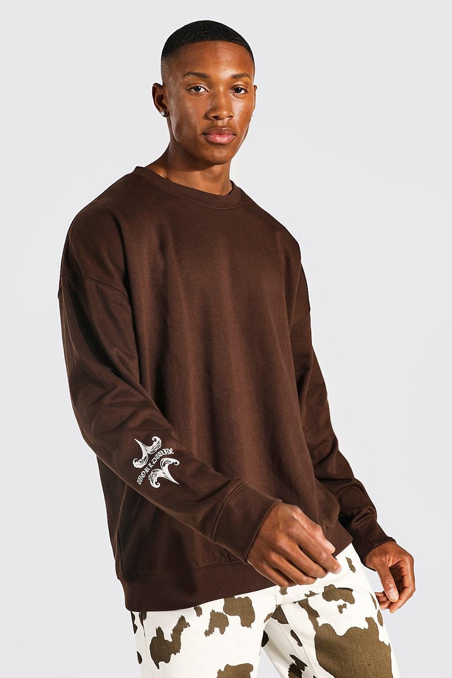 Chocolate Worldwide Sweatshirt med tryck bak image number 1