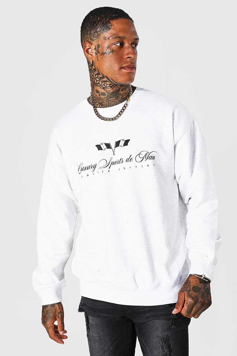 Ash grey Luxury Sport De Man Oversize sweatshirt image number 1