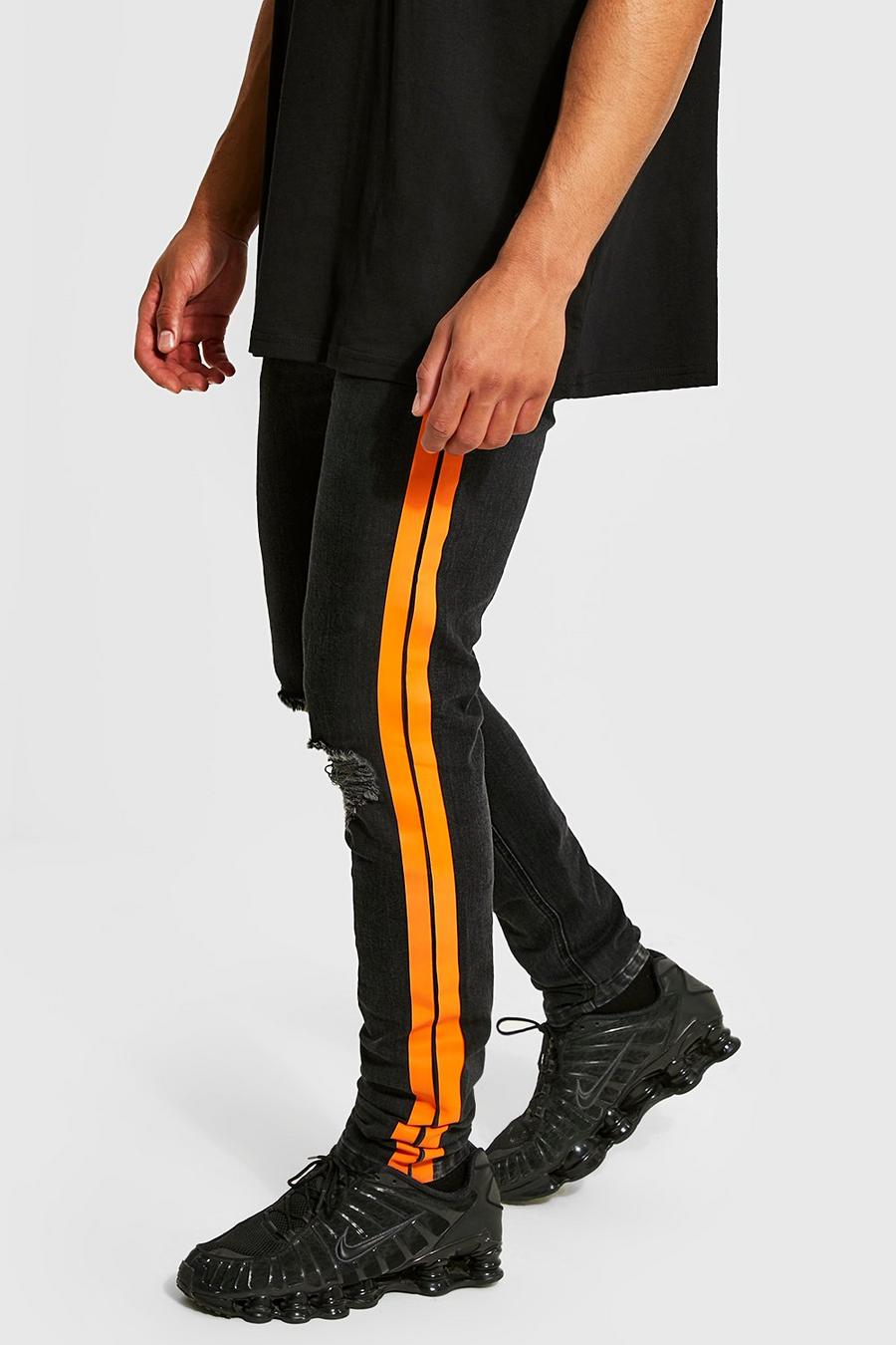 Black negro Tall Skinny Jean With Tape image number 1