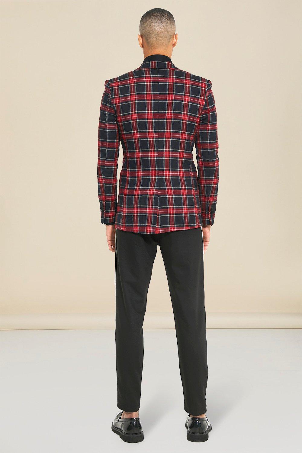 Boohoo 2025 tartan blazer