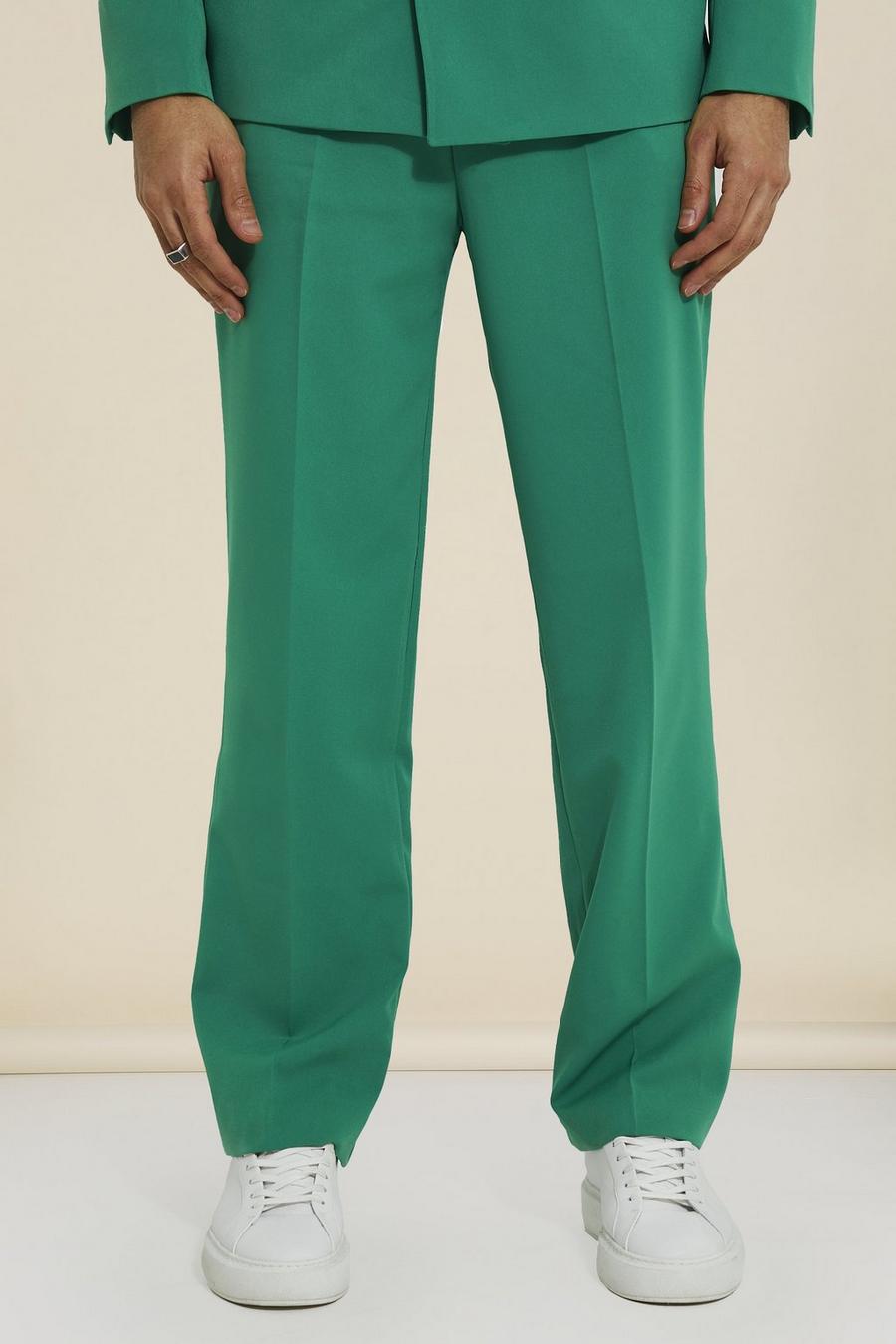 Green Relaxed Suit Trousers image number 1