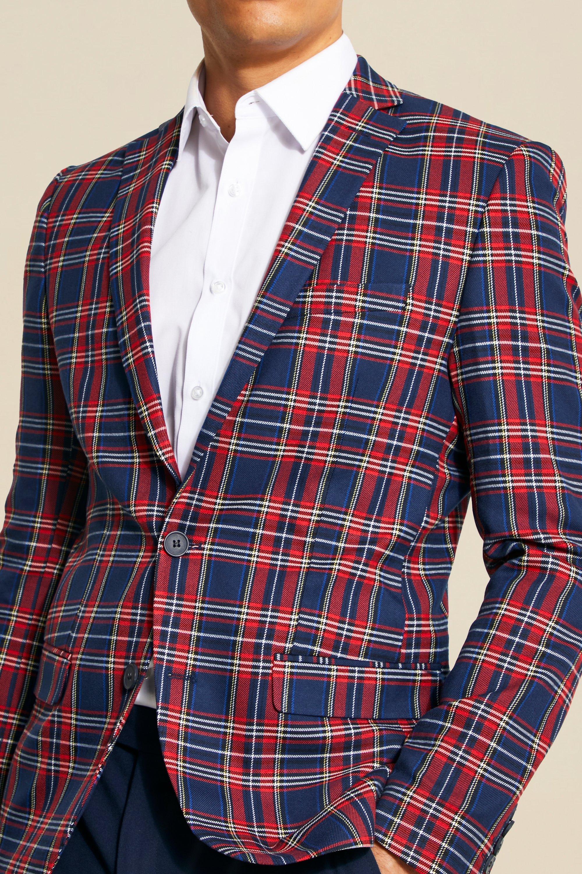 Boohoo 2025 tartan blazer