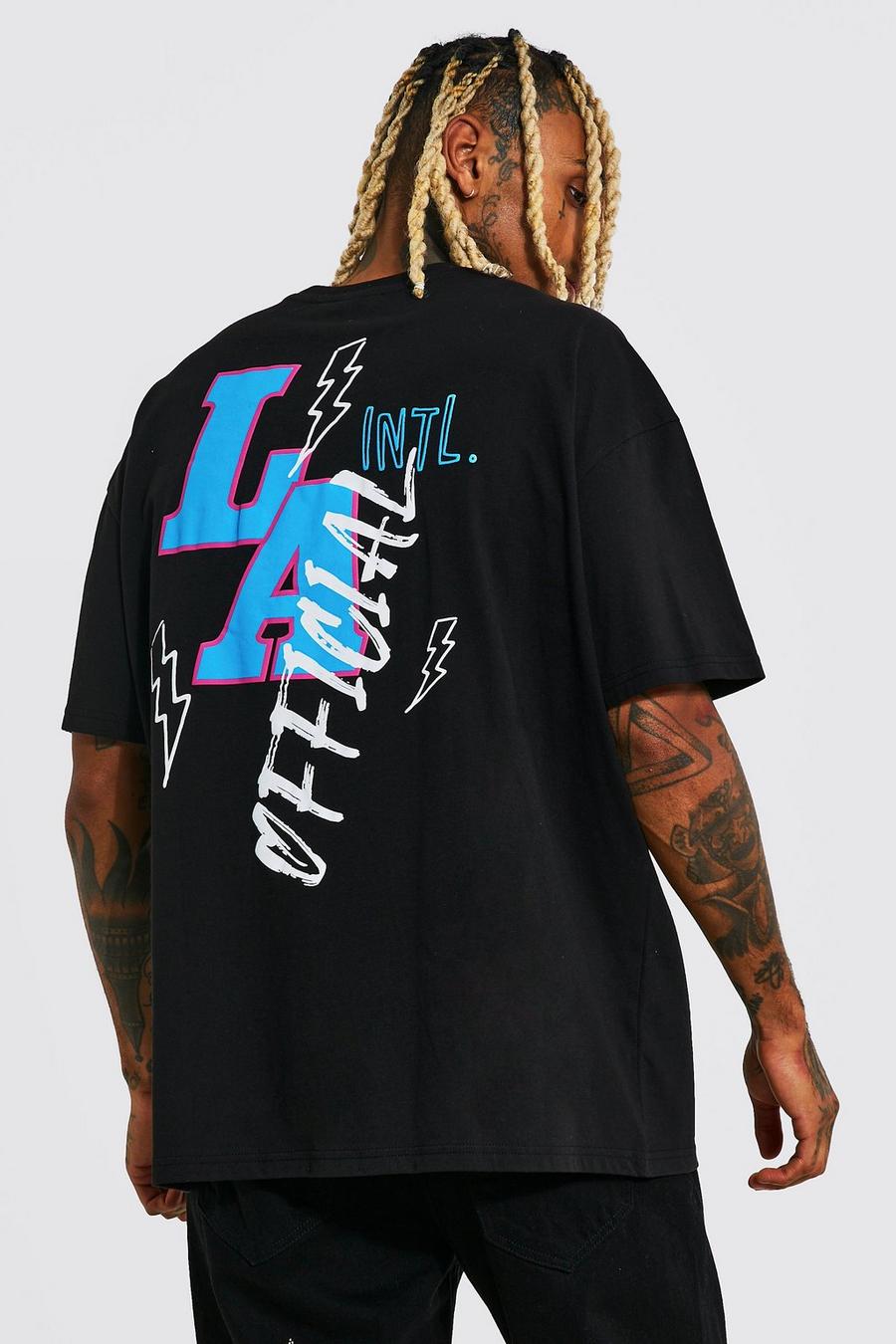Black LA Oversize t-shirt image number 1