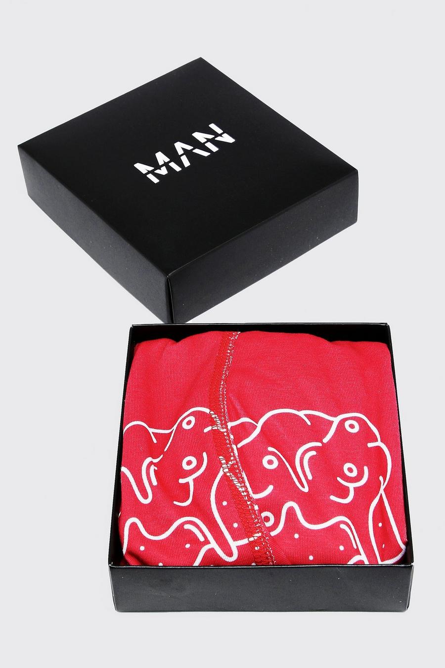 Red Xmas Get Lit Boxed Boxers image number 1