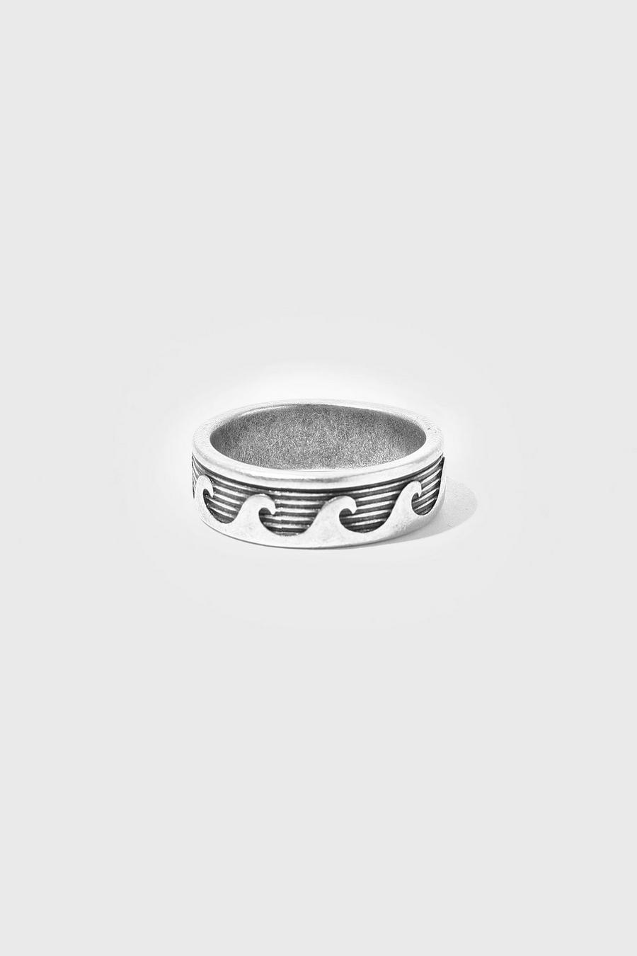 Ring mit Wellen, Silver image number 1