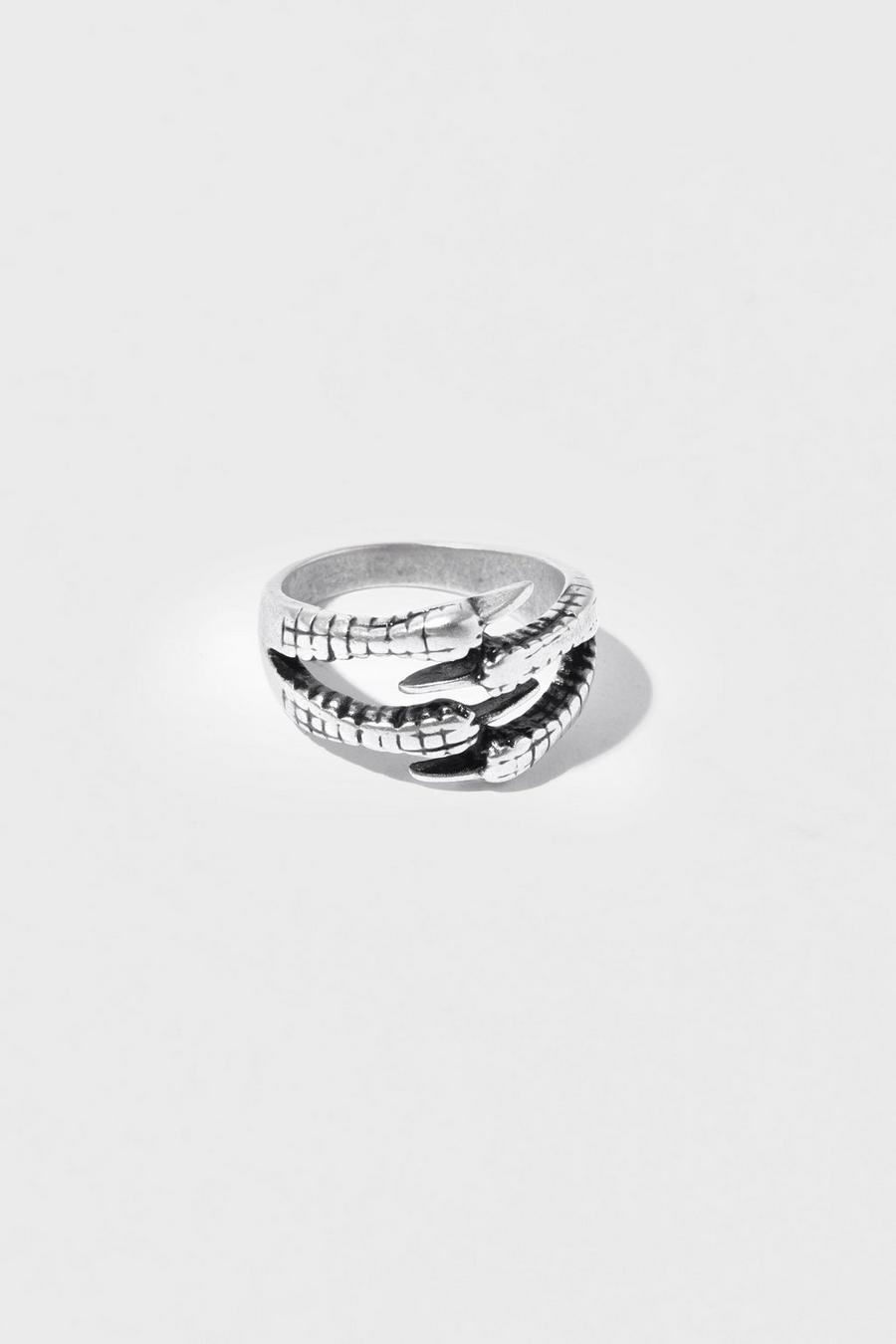 Silver Dubbele Klauw Ring image number 1