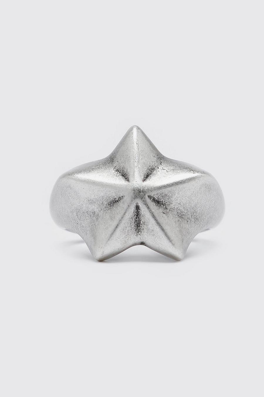 Silver Star Shape Ring image number 1