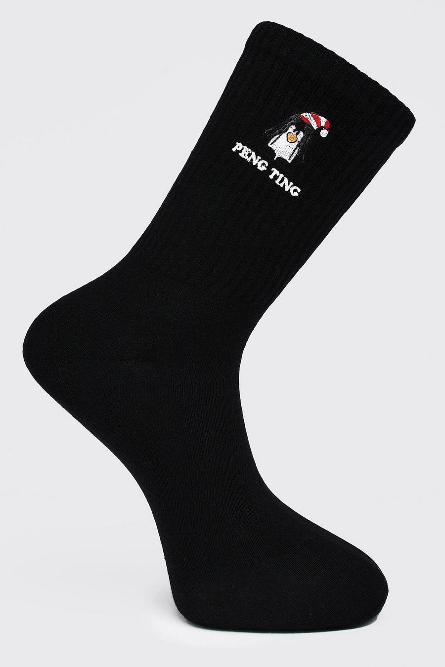 Black Peng Tube Sock