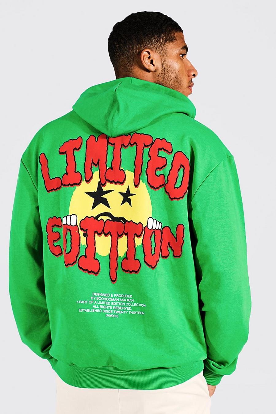 Green Tall Limited Face Loopback Hoodie image number 1
