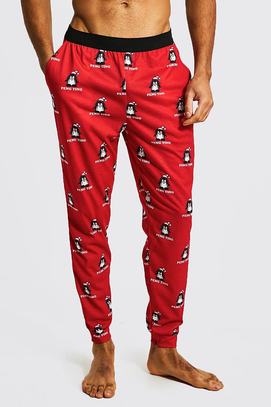 Red Penguin Xmas Lounge Jogger image number 1