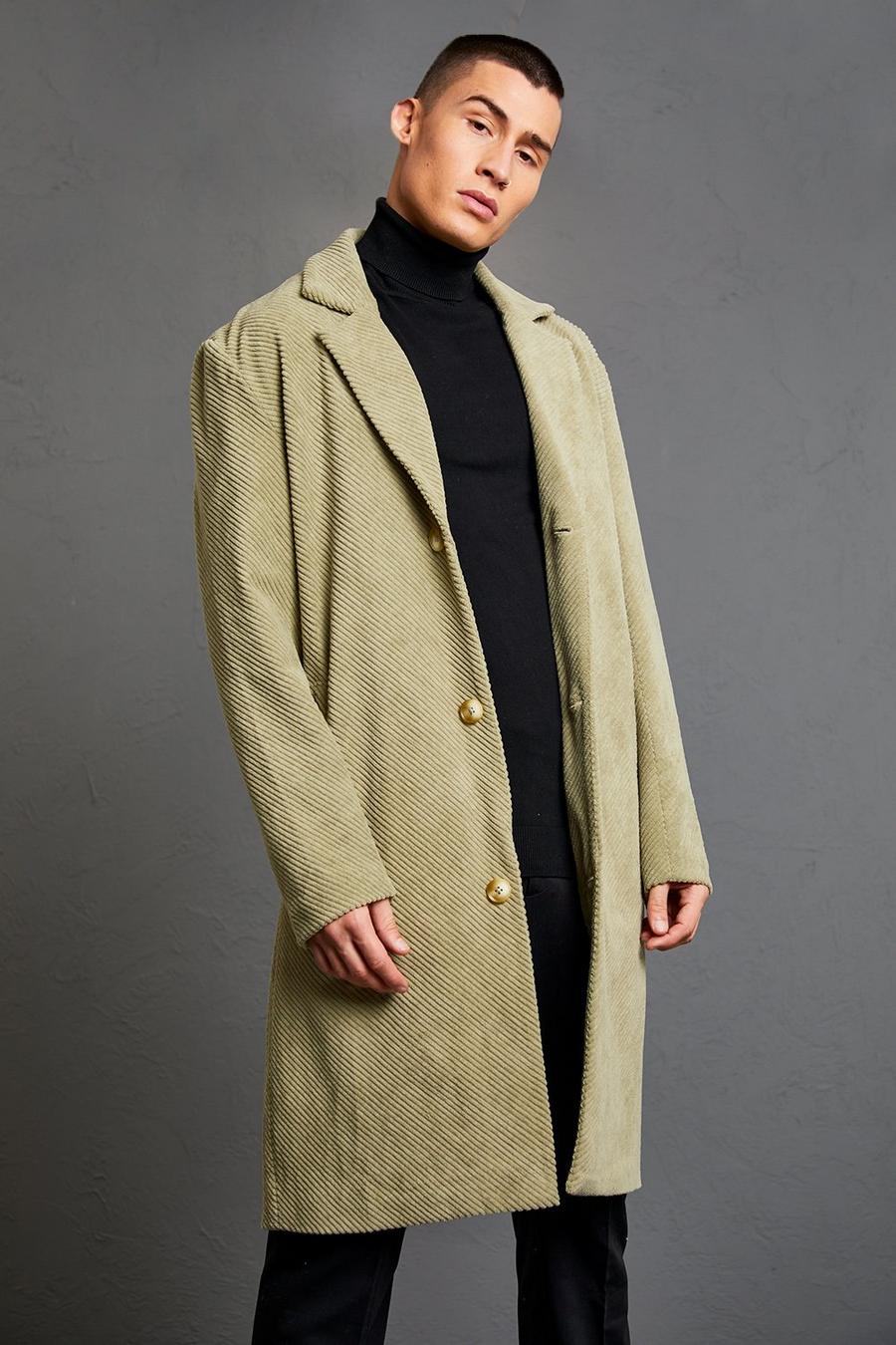 Sage Chunky Cord Overcoat image number 1