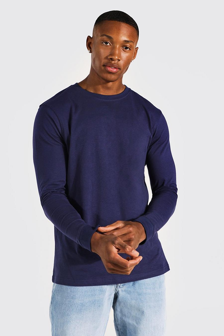 Navy Basic Long Sleeve T-shirt image number 1