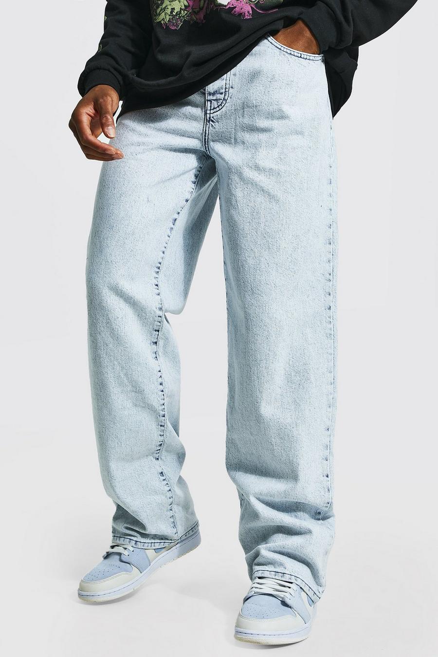 Ice blue Relaxed Fit Rigid Baggy Jeans image number 1