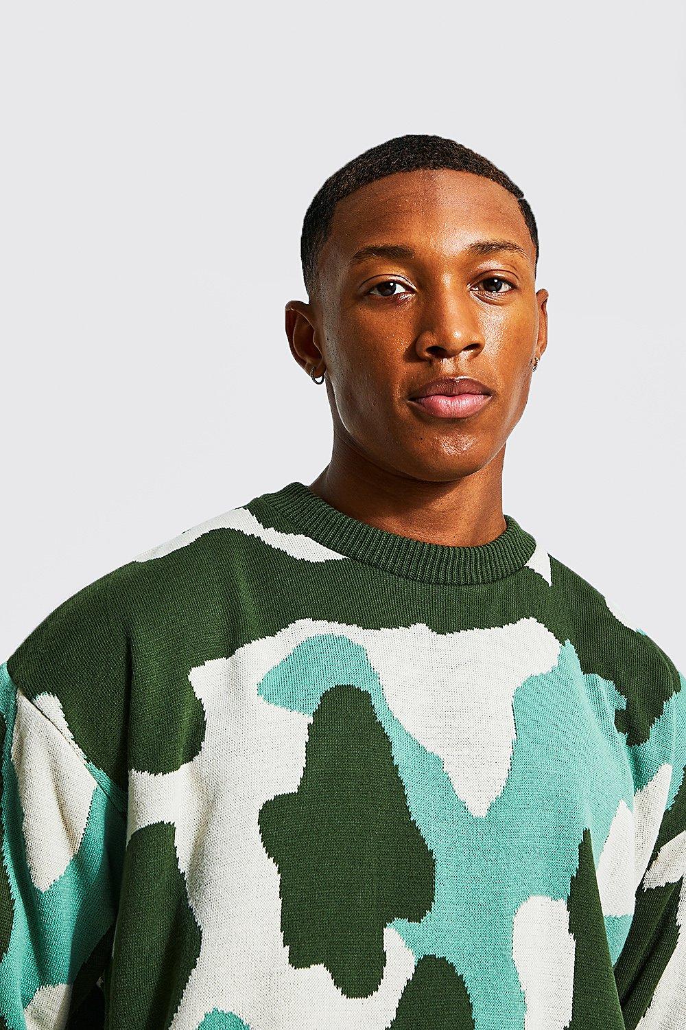 Oversized shop camo sweater