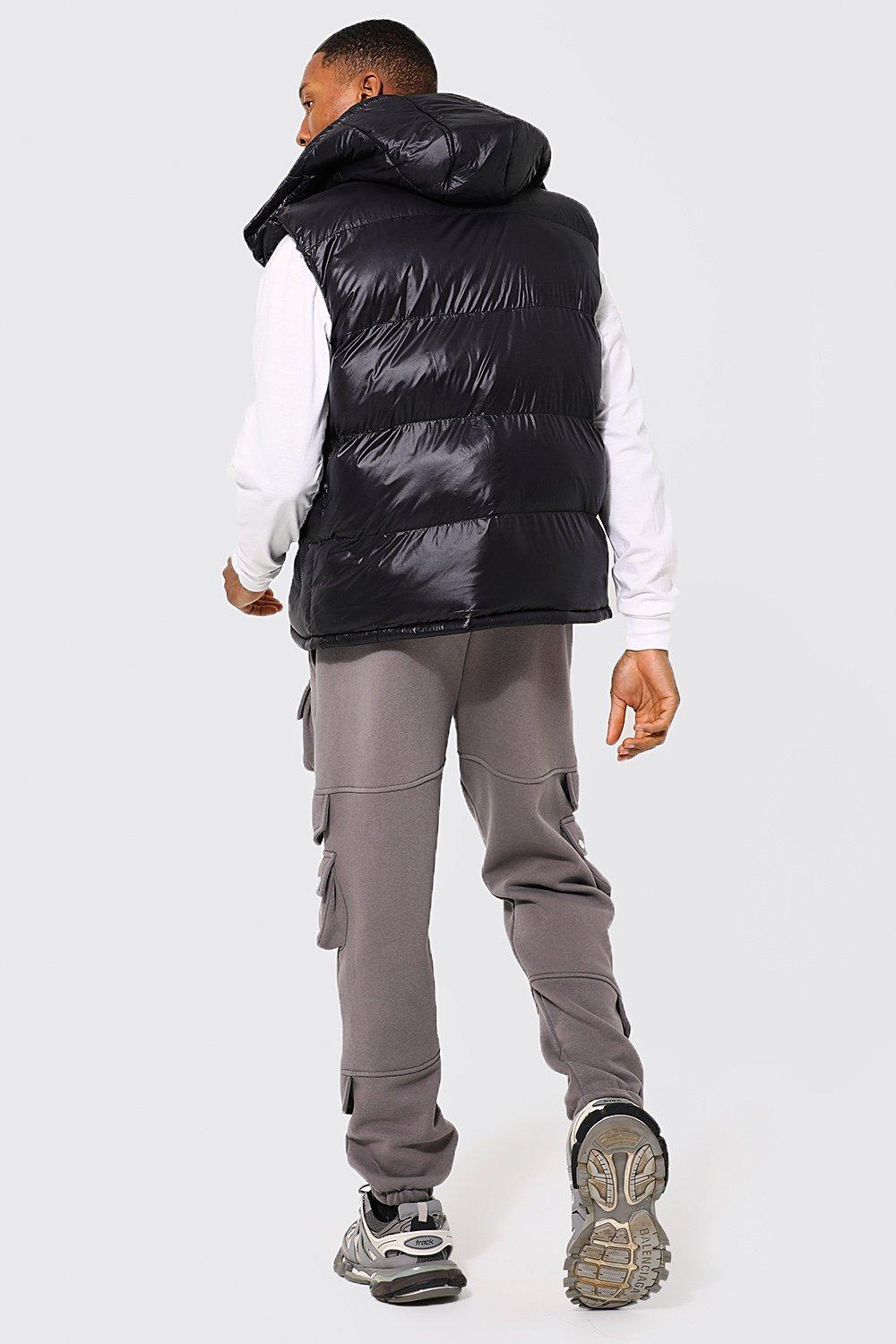 High Shine Quilted Puffer Gilet | boohoo