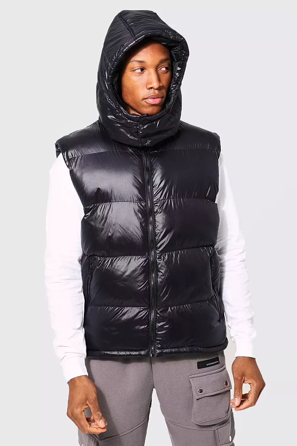 Black puffer hotsell gilet mens