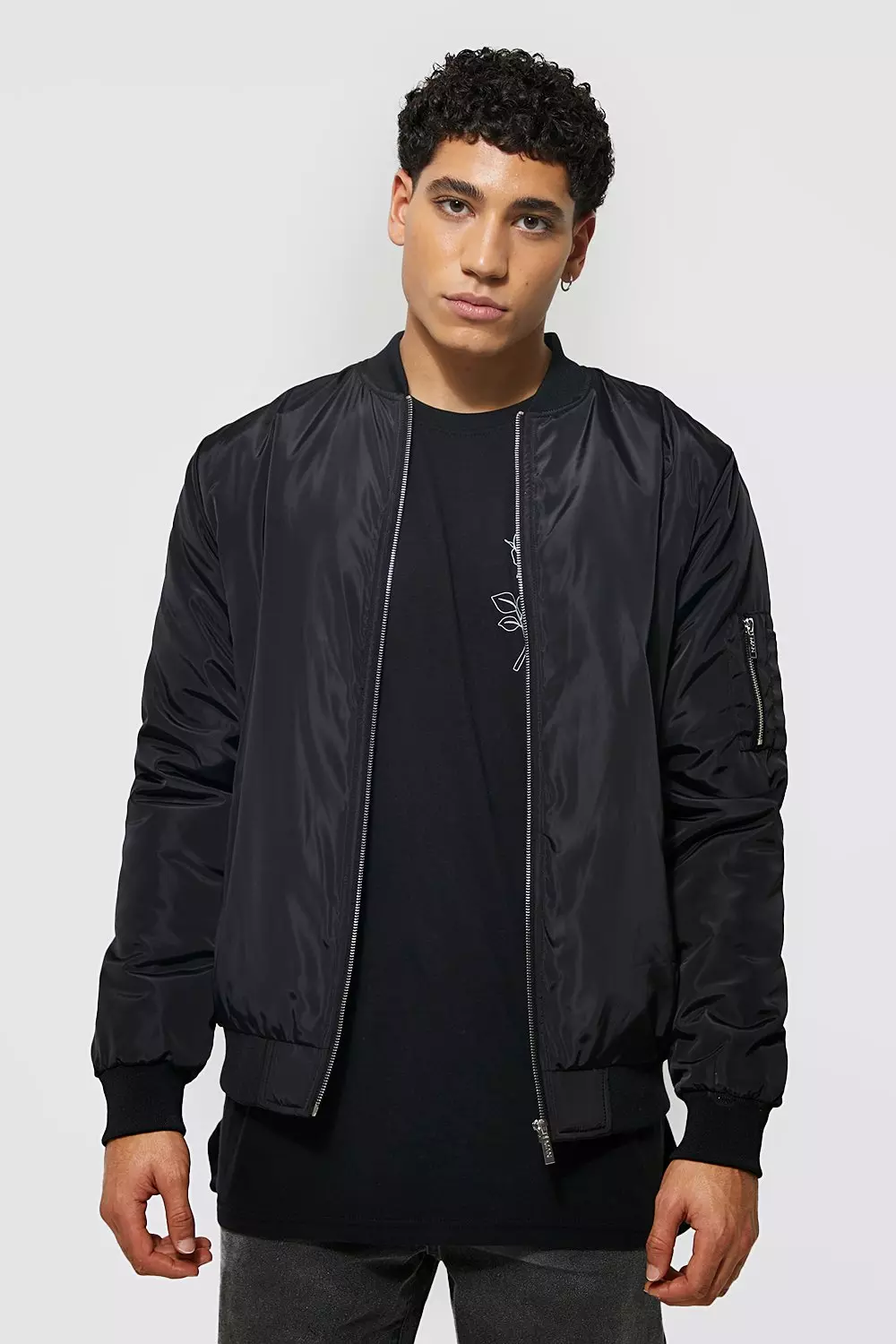 Urban Classics Basic Bomber Jacket black 