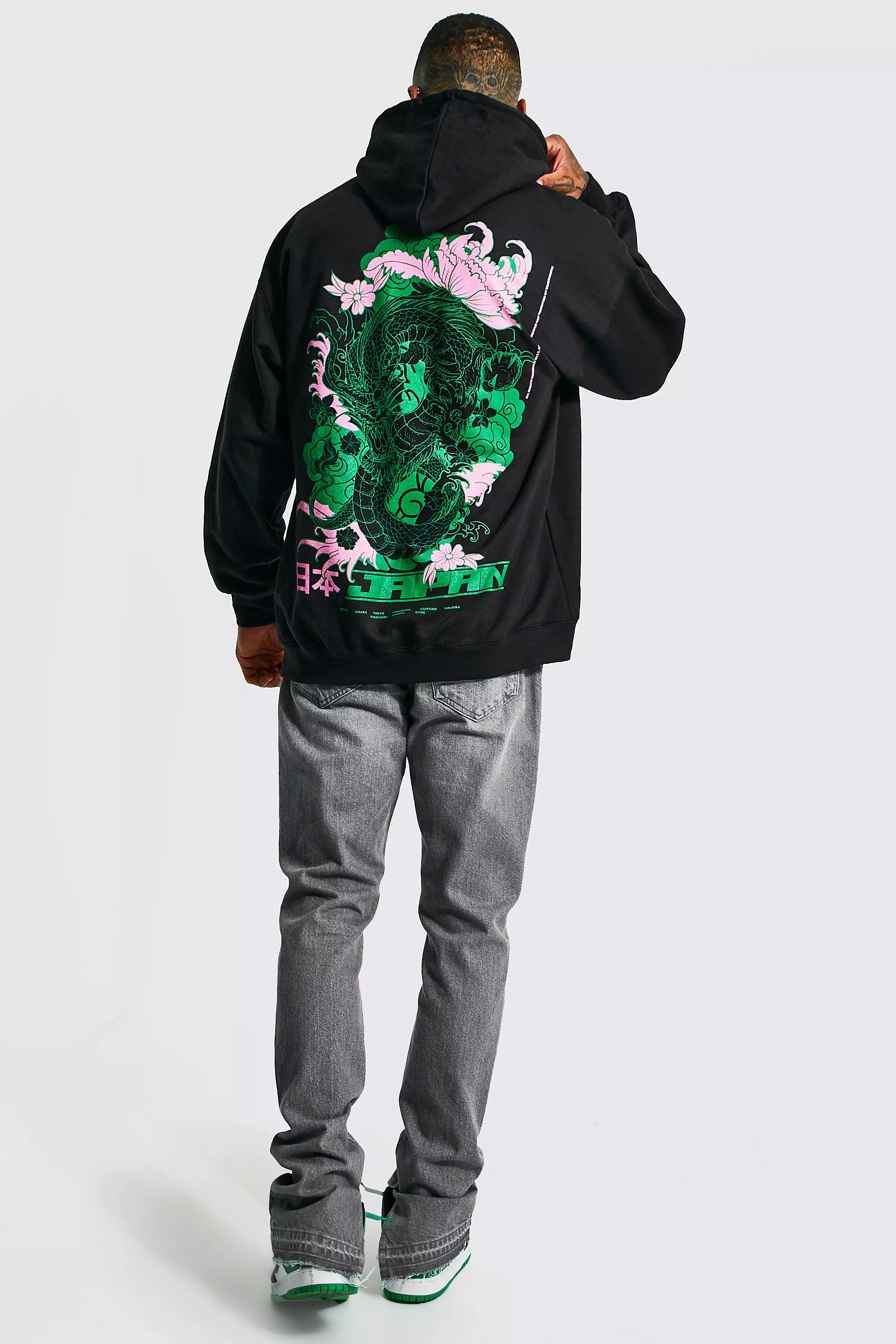 トップス Oversized Back Print Hoodie Oversized Worldwide Back Print Hoodie | boohoo