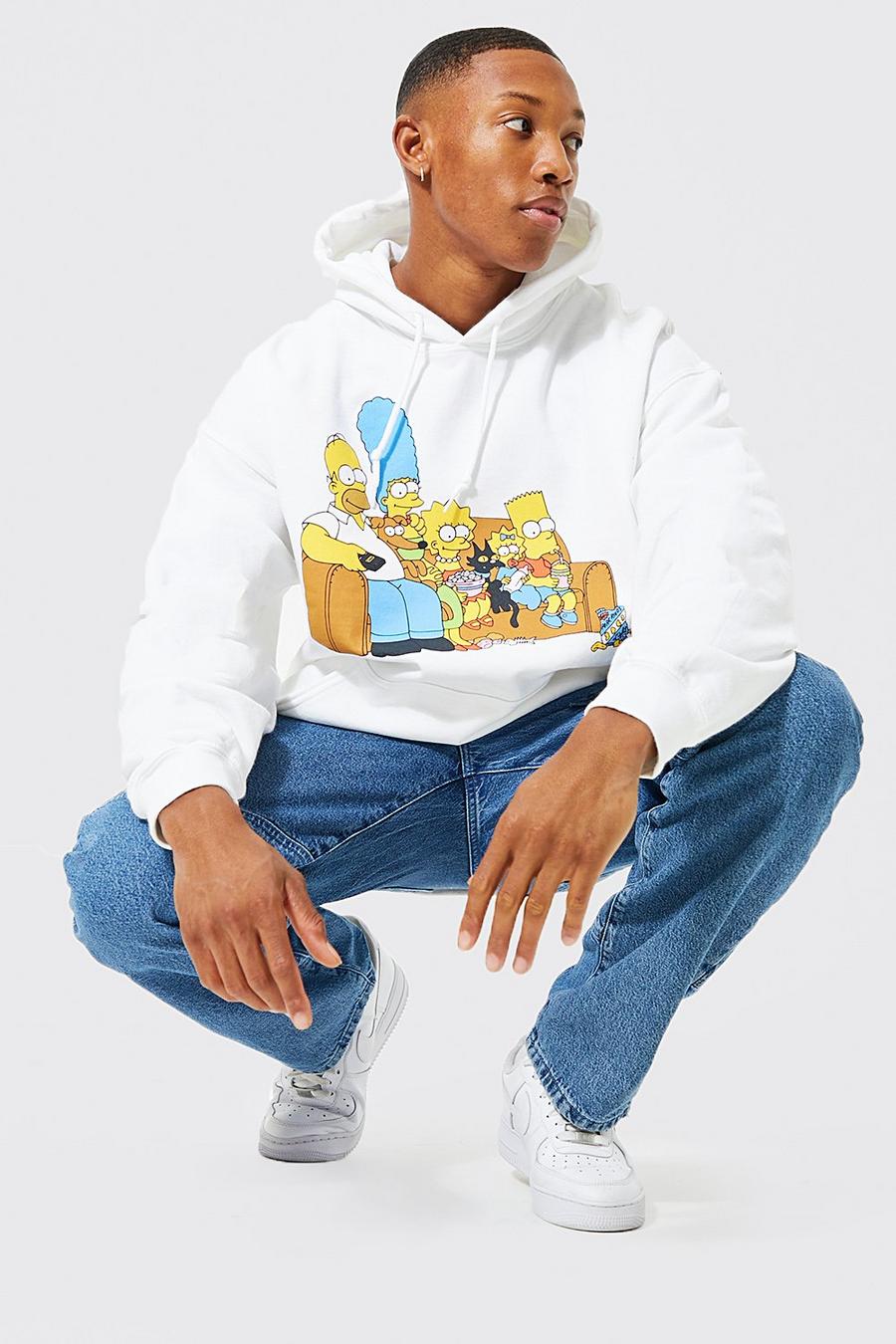 White The Simpsons Oversize hoodie image number 1