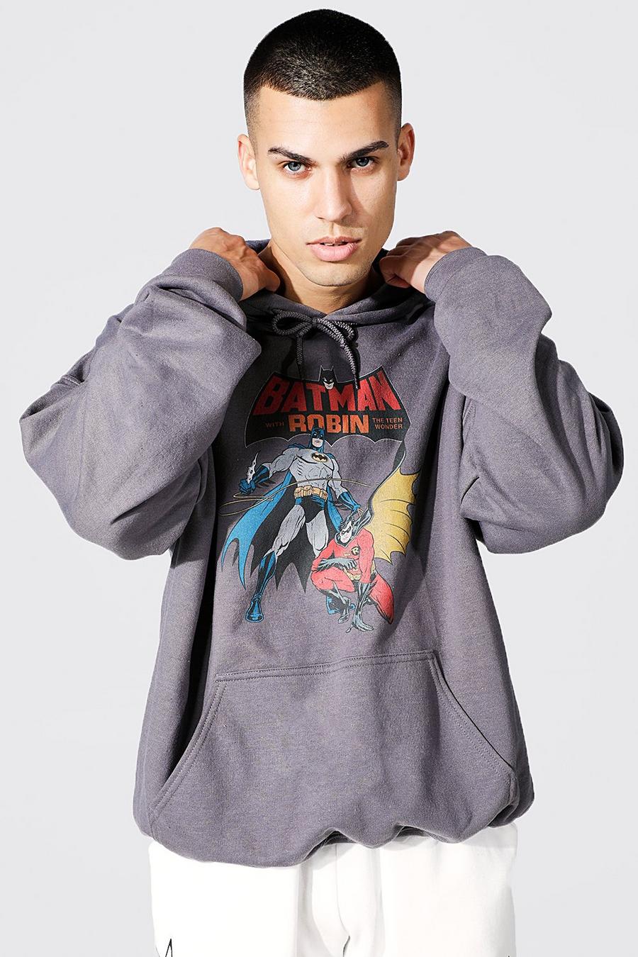 Charcoal Batman & Robin Oversize hoodie image number 1