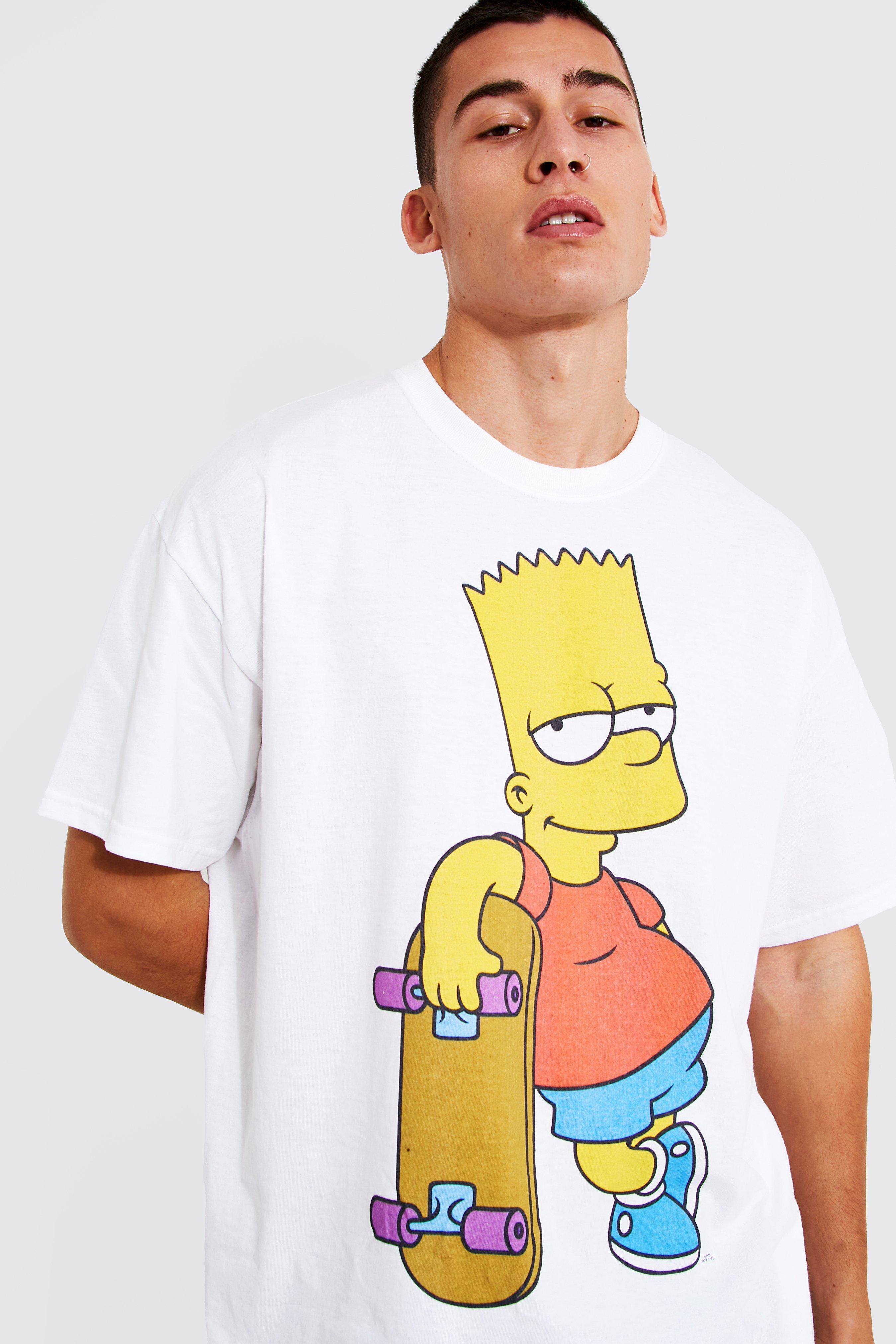 Camiseta oversize con estampado de Bart Simpson