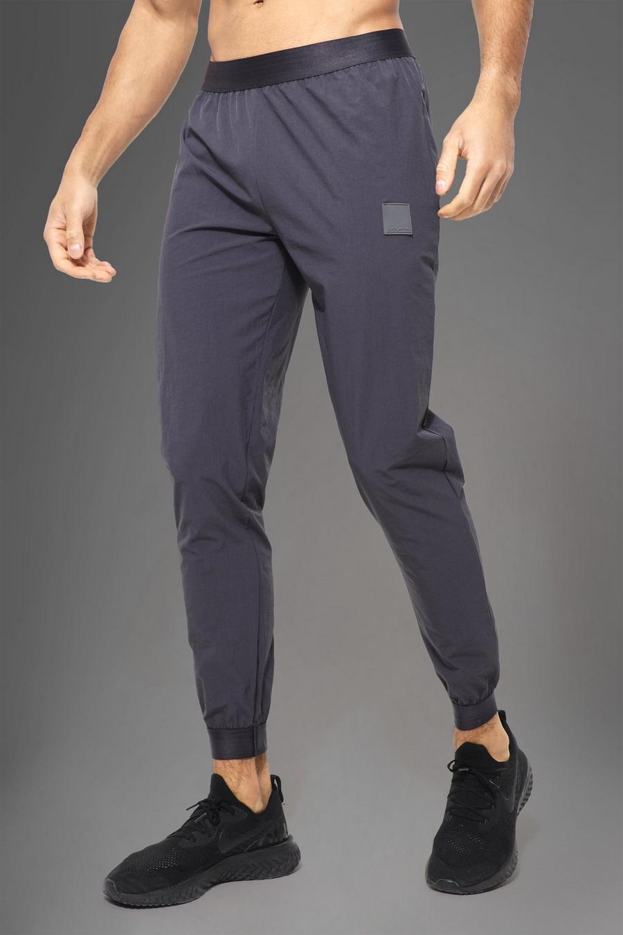 Pantaloni tuta Man Active Gym in nylon, Charcoal grigio