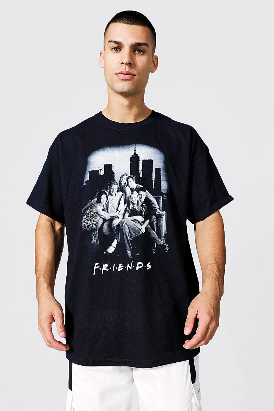 Oversize T-Shirt mit lizenziertem Friends-Print, Black image number 1