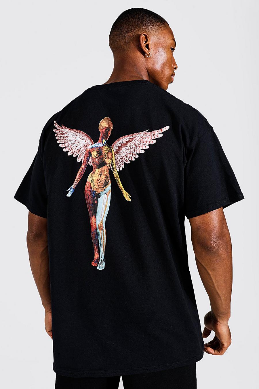 Oversize T-Shirt mit Nirvana-Print, Black image number 1