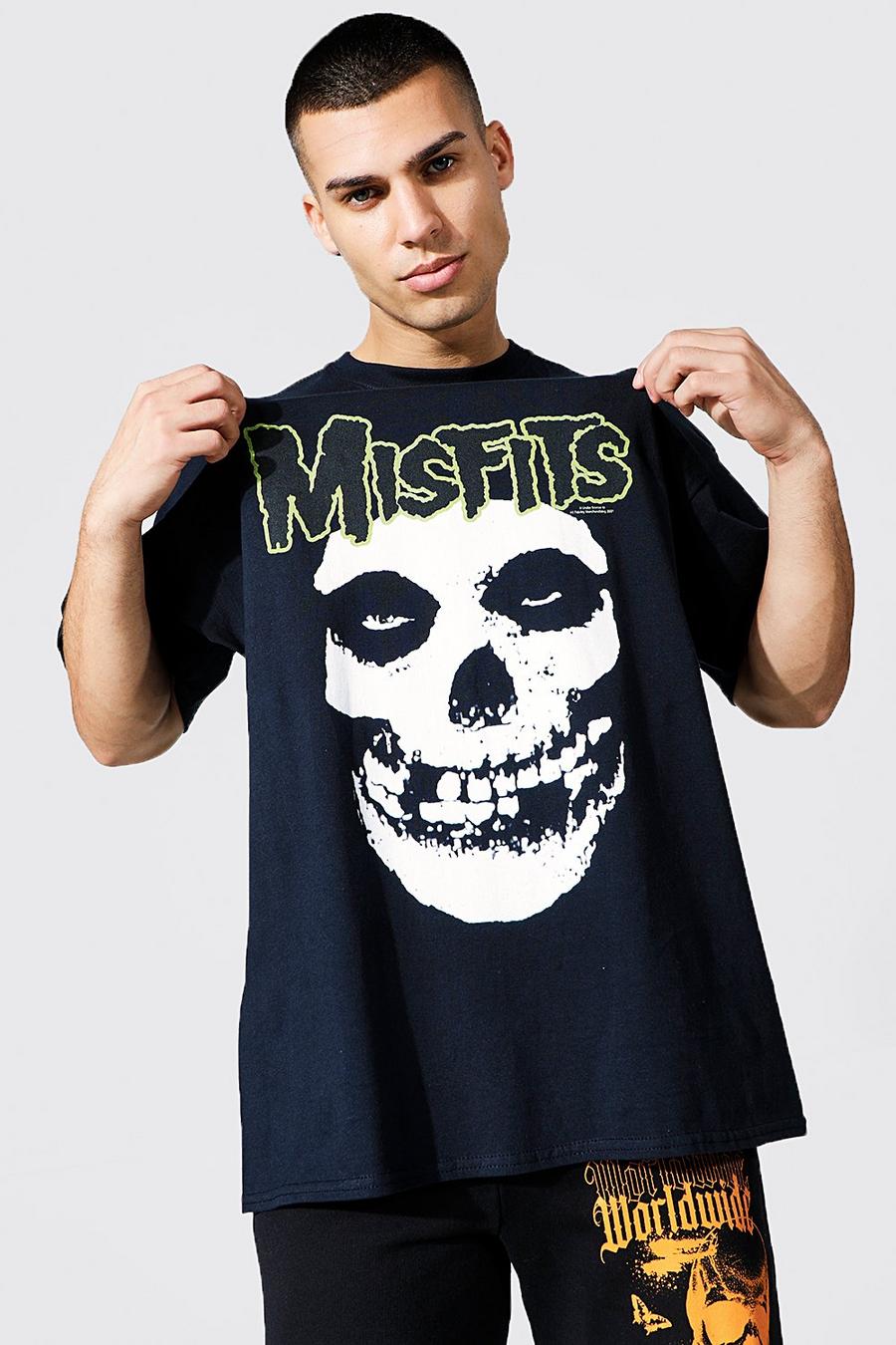 Black Oversized Gelicenseerd Misfits T-Shirt image number 1