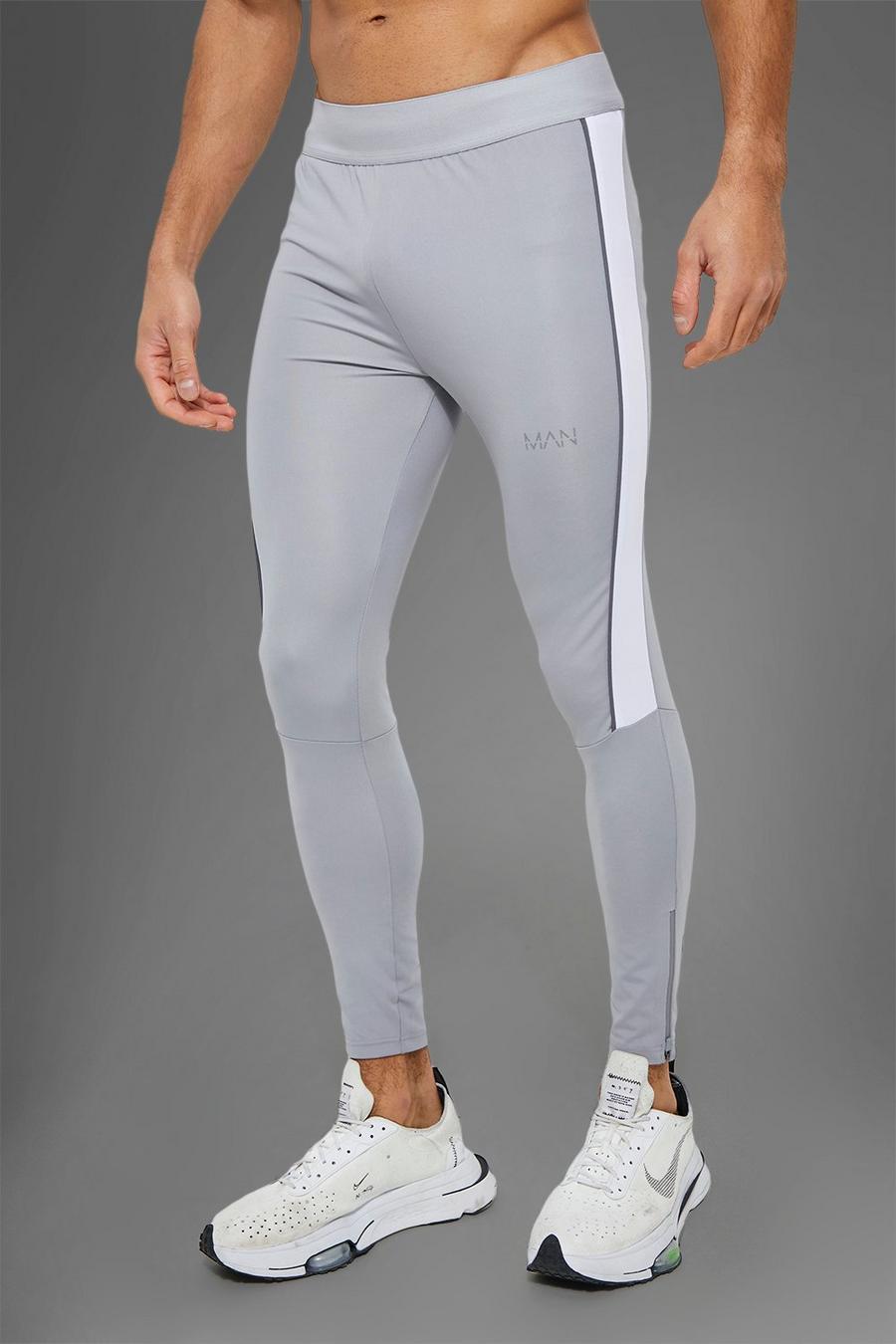 Grey Man Active Gym Contrast Piping Legging image number 1