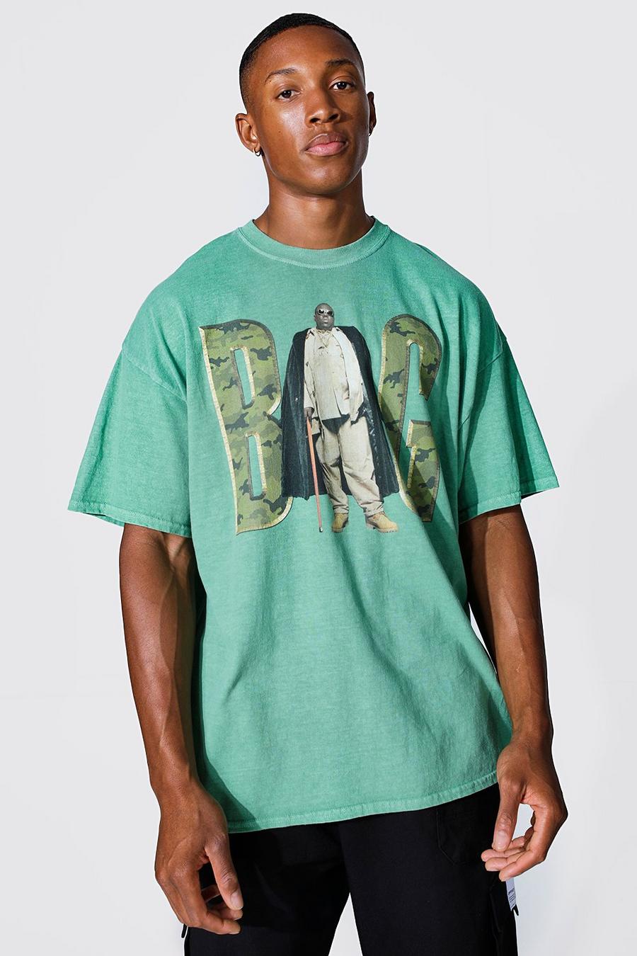 T-shirt oversize ufficiale Biggie Smalls, Green image number 1