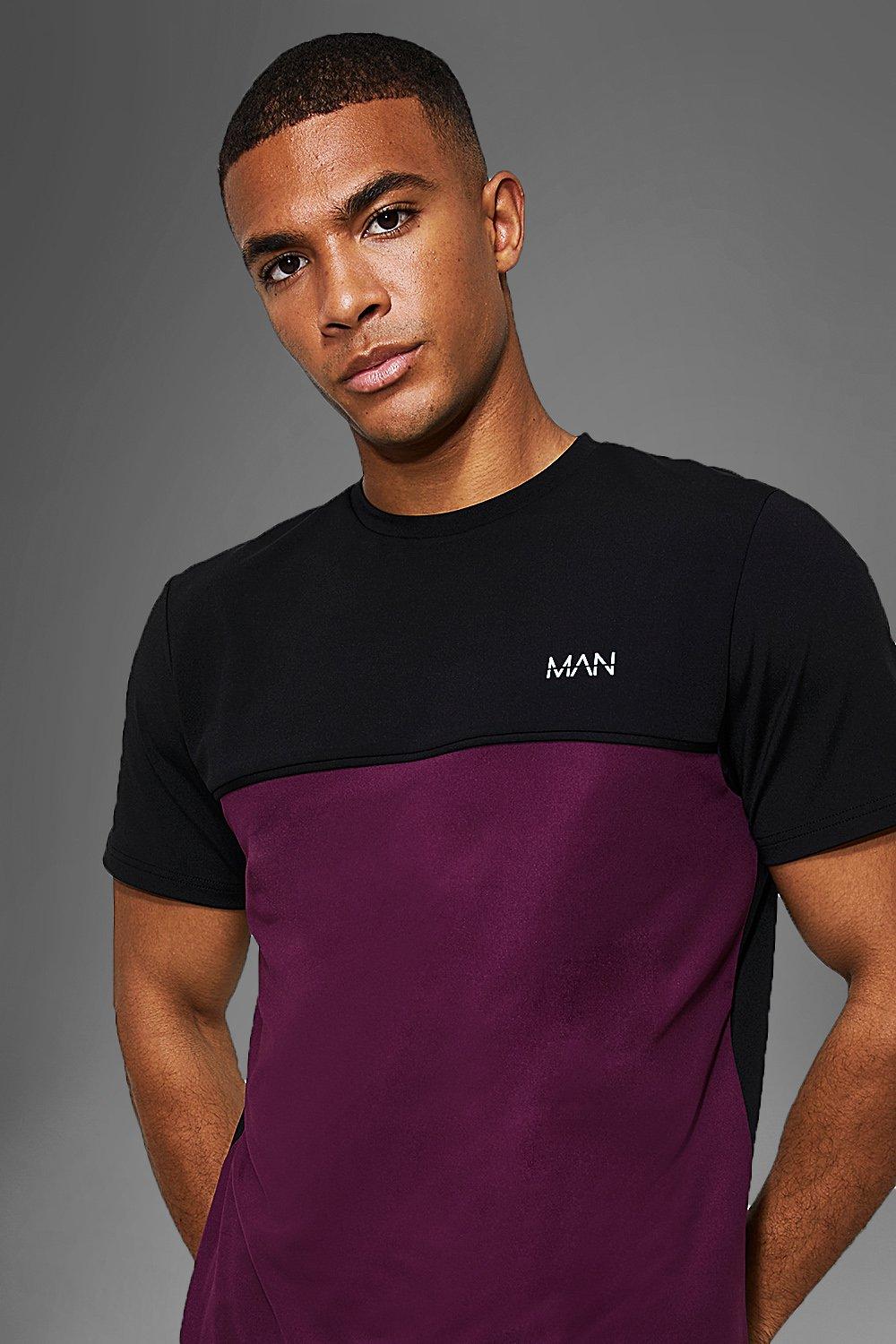 black and purple mens shirt