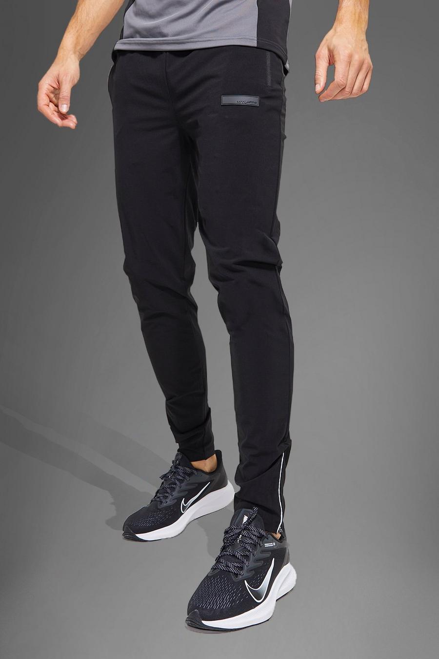 Black Tall Man Active Gym Textured Track Pant image number 1