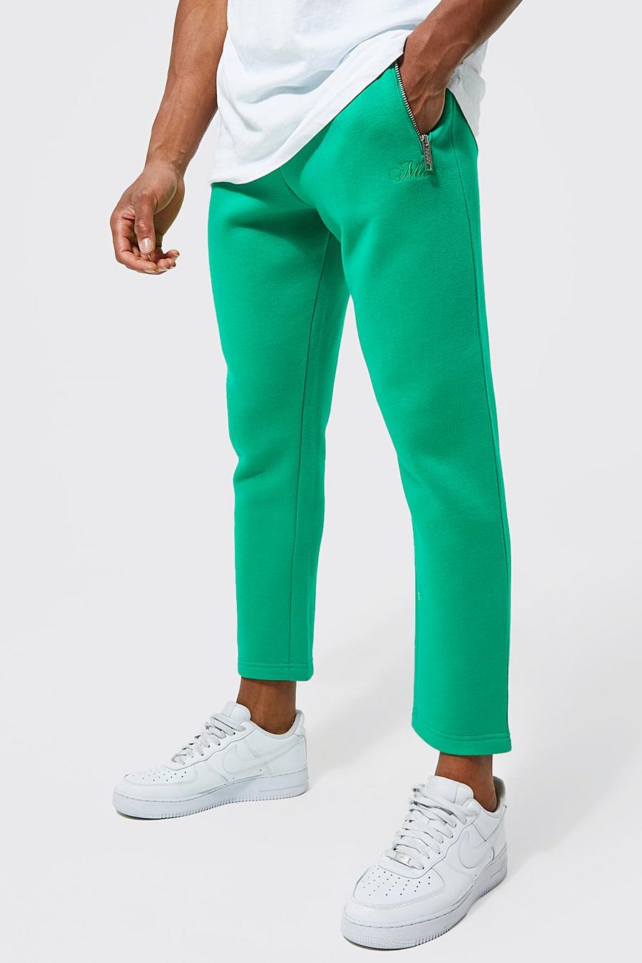 Green Tapered Fit Man Joggers image number 1