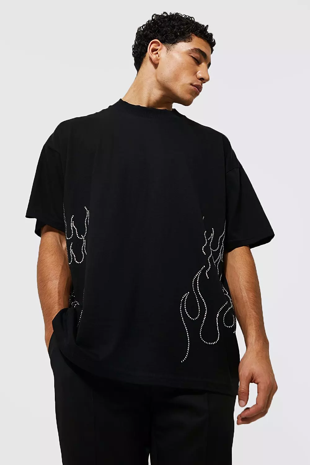 Oversized store flame shirt