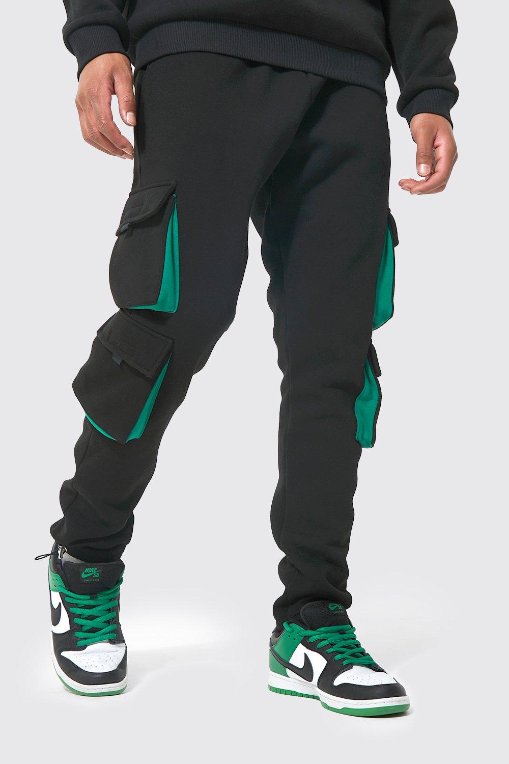 tapered cargo jogger sweatpants for men