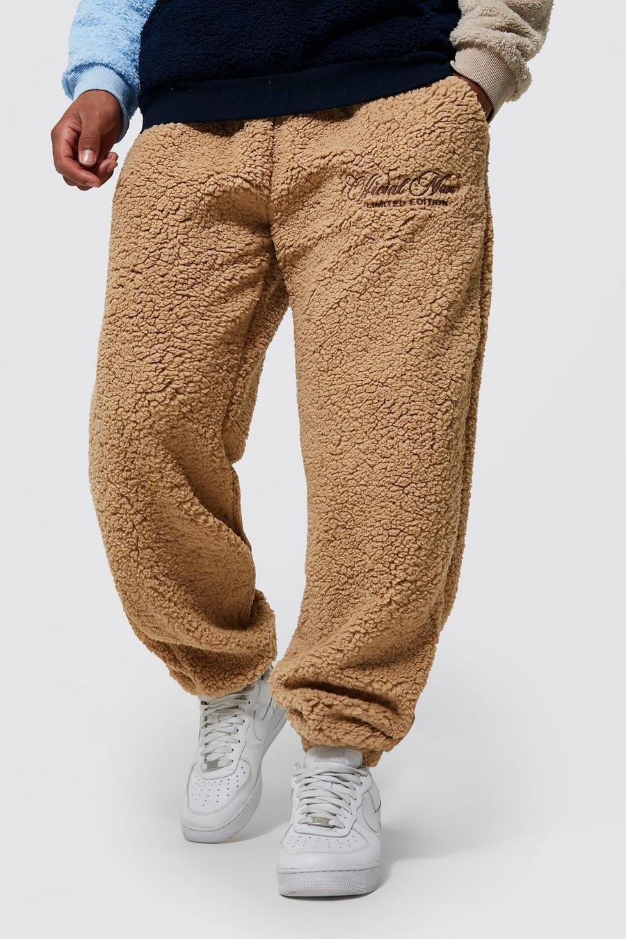 Pantaloni tuta Tall oversize Official Man in pile borg, Sand image number 1