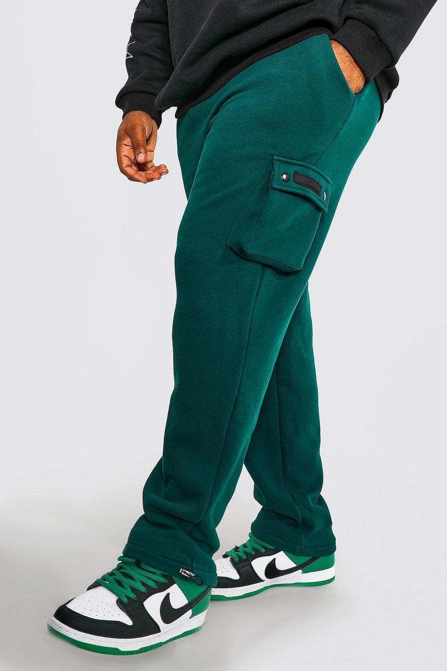 Green Plus Slim Fit Cargo Jogger With Toggle Cuff image number 1