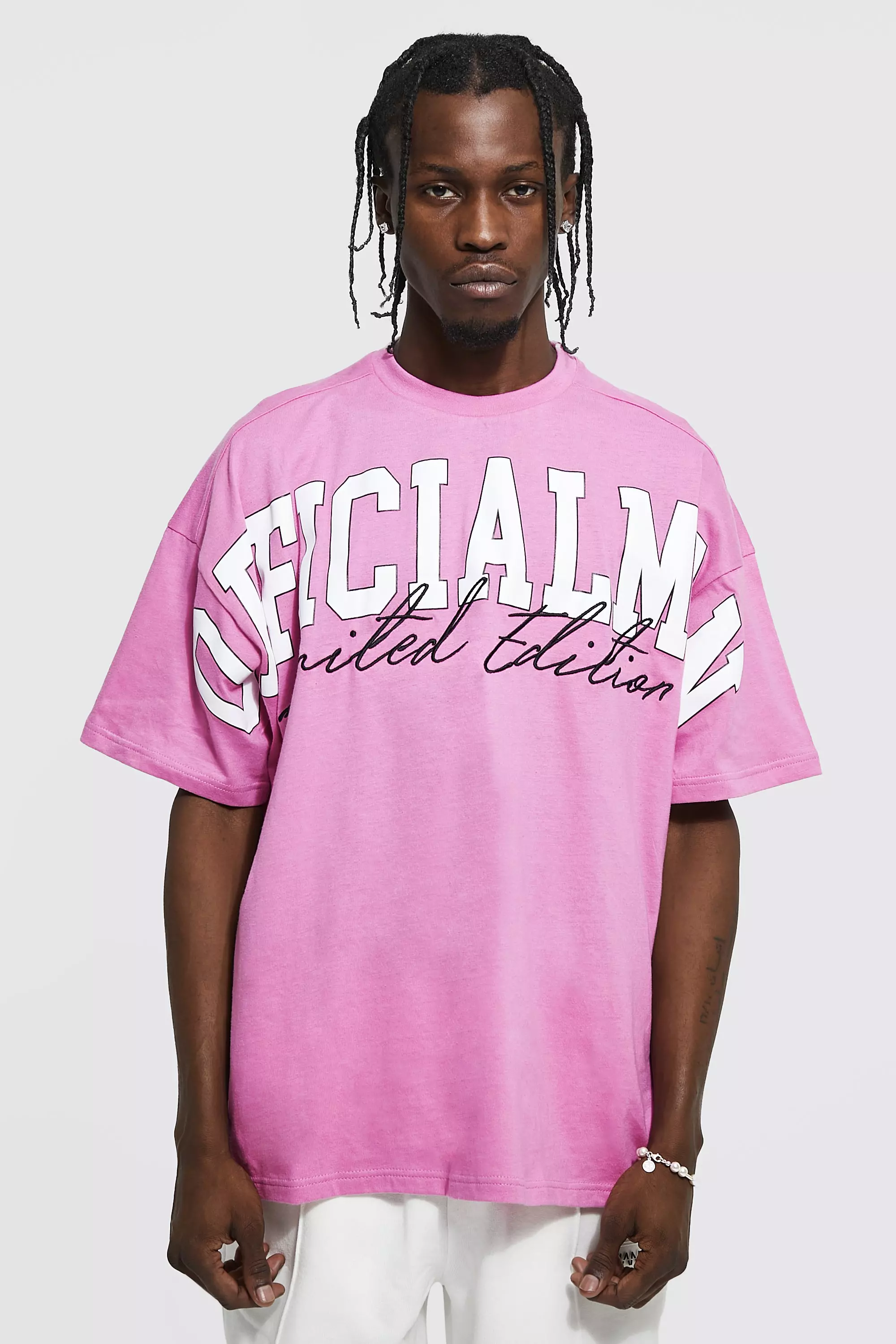 neon pink oversized t shirt