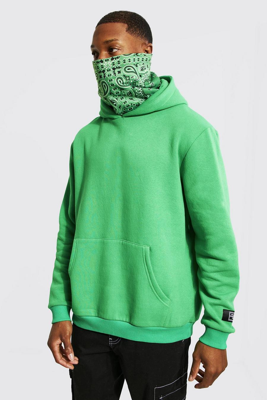Green Man Bandana Hoodie Met Skimasker image number 1