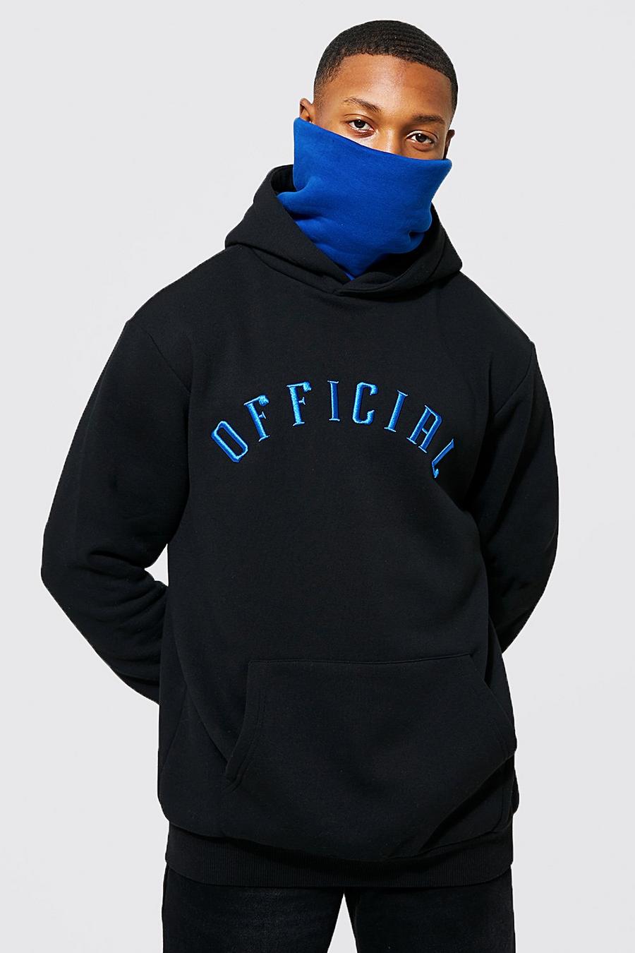Black Official 3d Embroidered Snood Hoodie image number 1
