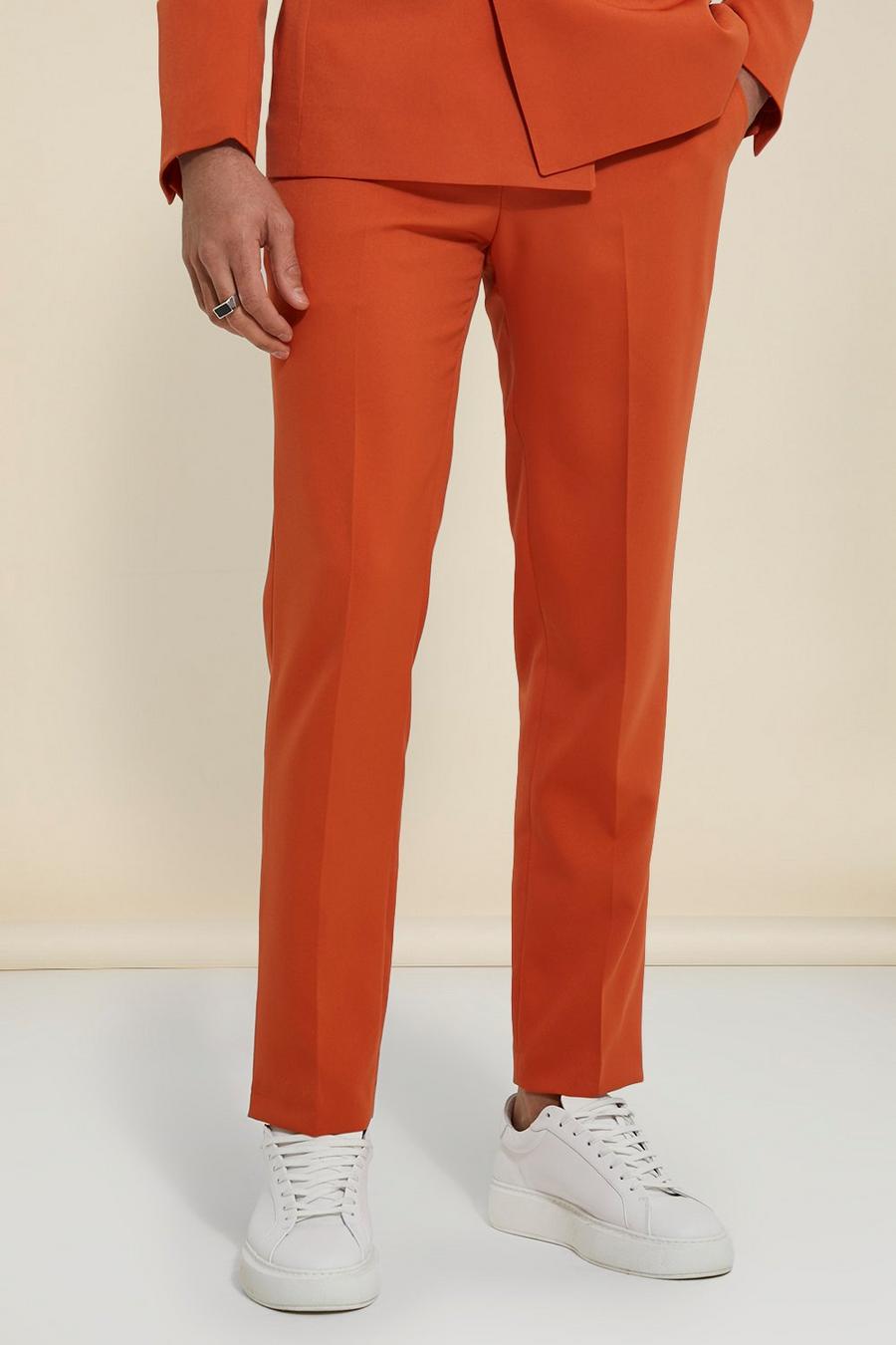 Burnt orange Kostymbyxor i slim fit image number 1