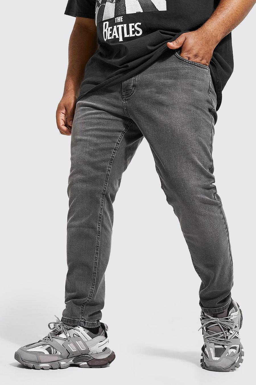 Grande taille - Jean uni coupe skinny, Mid grey image number 1