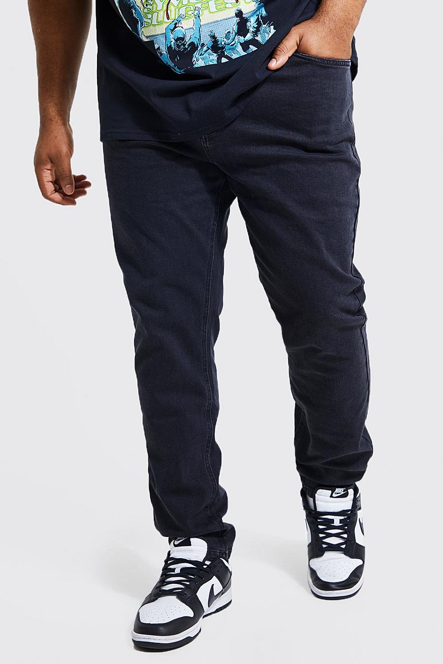 Grande taille - Jean skinny à poches, Washed black image number 1